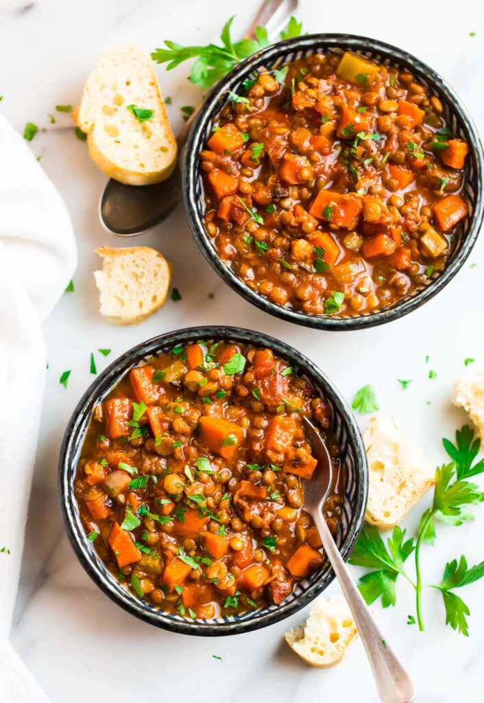 crockpot lentil soup