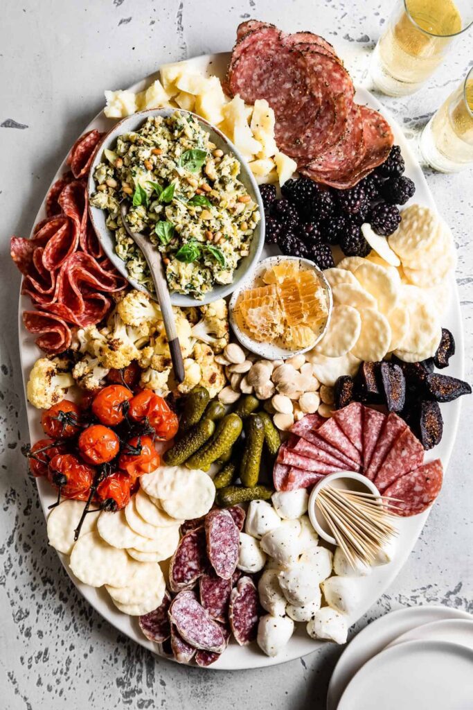 how to build dinner worthy charcuterie board basil artichoke tapenade 2