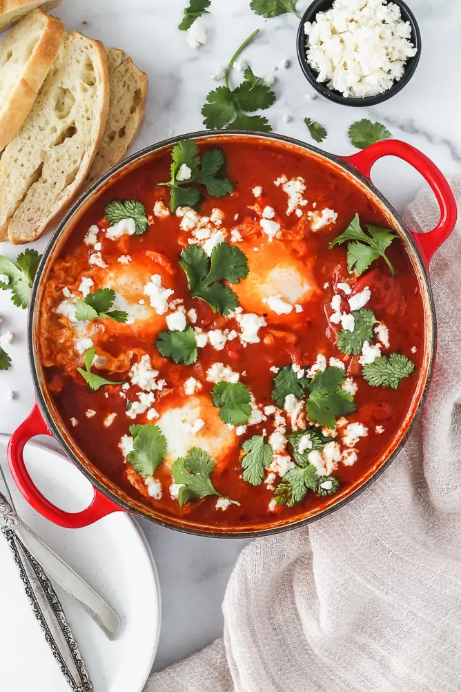 shakshuka baked eggs in tomato sauce 3