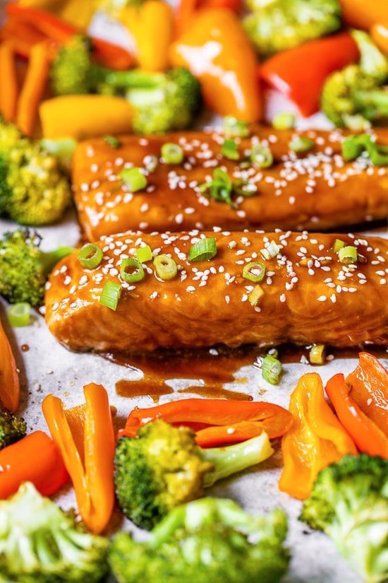 sheet pan teriyaki salmon 1 5